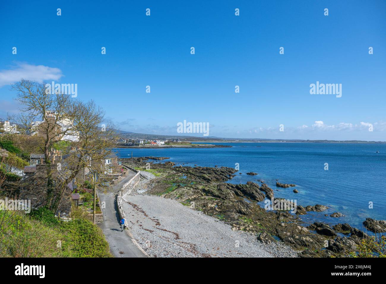 Plage à Port St Mary, Île de Man, Angleterre, Royaume-Uni Banque D'Images