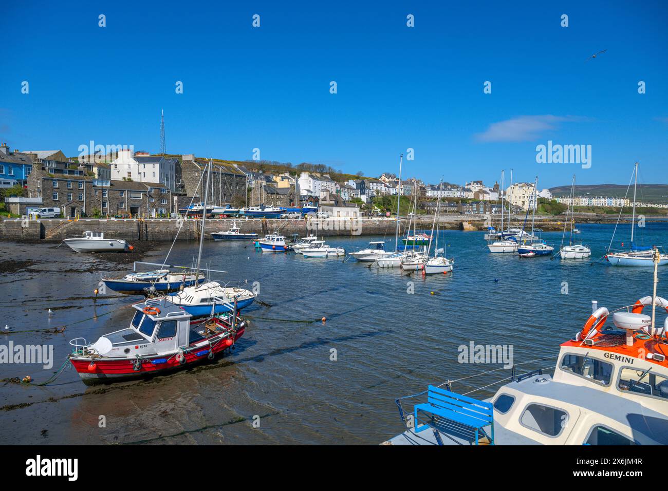 Port à Port St Mary, Île de Man, Angleterre, Royaume-Uni Banque D'Images