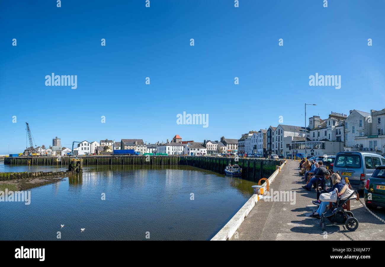 Port à Ramsey, Île de Man, Angleterre, Royaume-Uni Banque D'Images