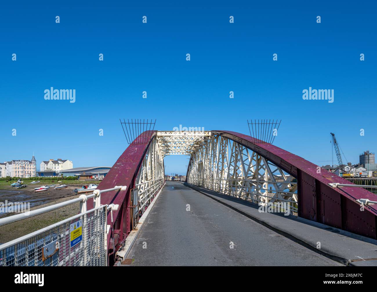 Pont pivotant du port de Ramsay, Ramsey, Île de Man, Angleterre, Royaume-Uni Banque D'Images