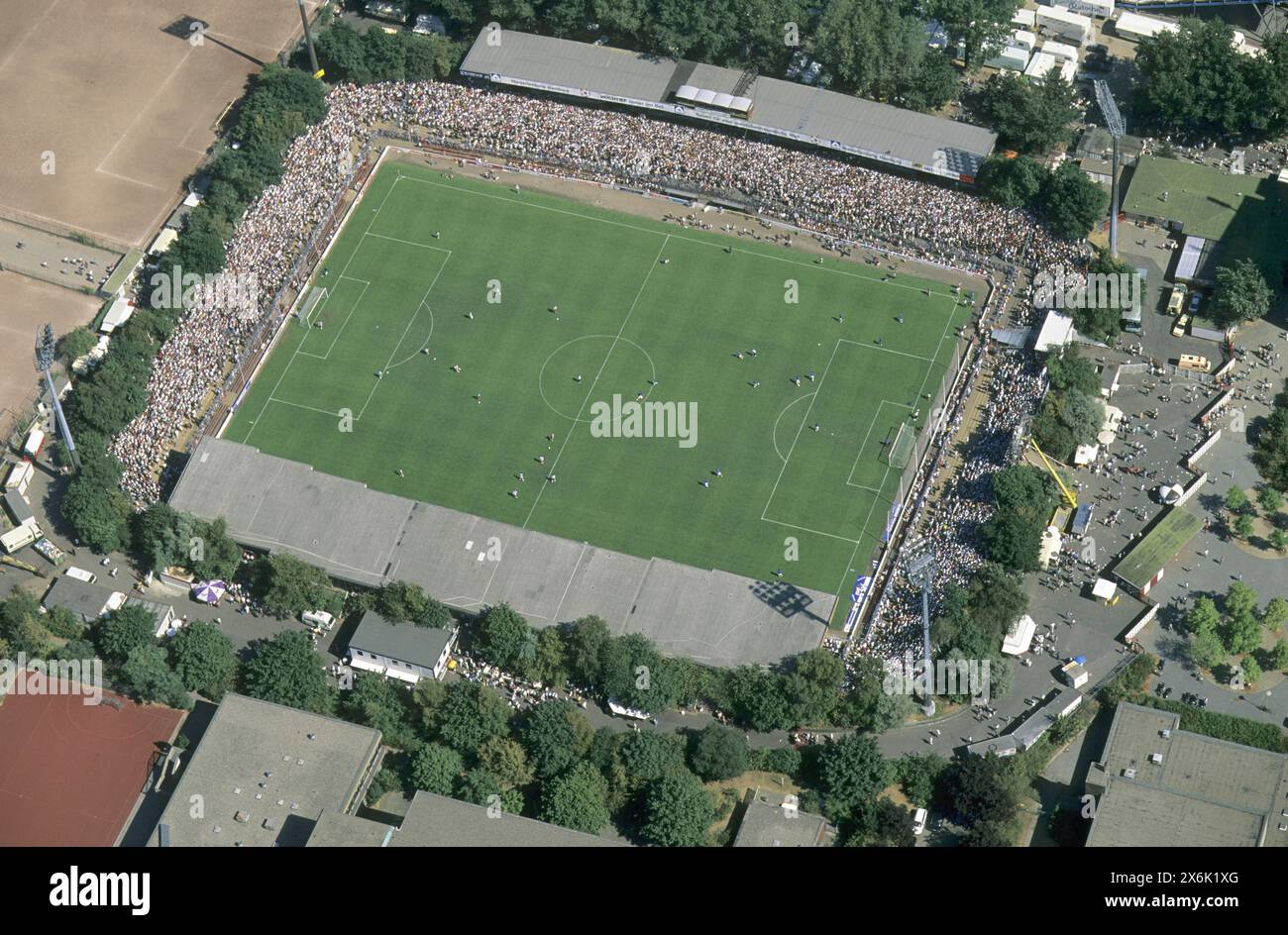 Historic from 1993, Werner Koch Stadium, FC sont Pauli Stadium, Aerial view, historical, Millerntor, football, 1ère Bundesliga, Hambourg, Allemagne Banque D'Images