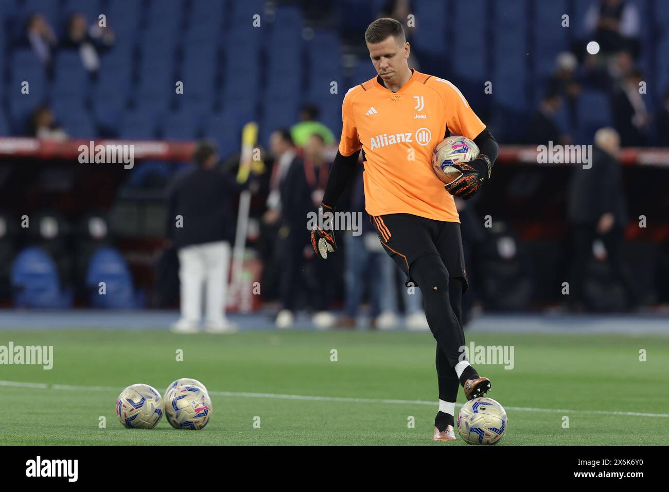 Rome, Italie. 15 mai 2024. Le gardien polonais de la Juventus Wojciech Szczesny avant la finale de la Coupe d'Italie de football entre Atalanta et Juventus au Stadio Olimpico le 15 mai 2024 à Rome, Italie. Crédit : Agence photo indépendante/Alamy Live News Banque D'Images