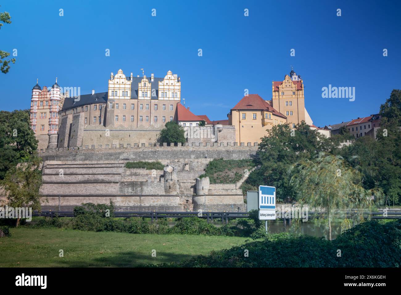 Château de Bernburg, Bernburg, Saxe-Anhalt, Allemagne Banque D'Images