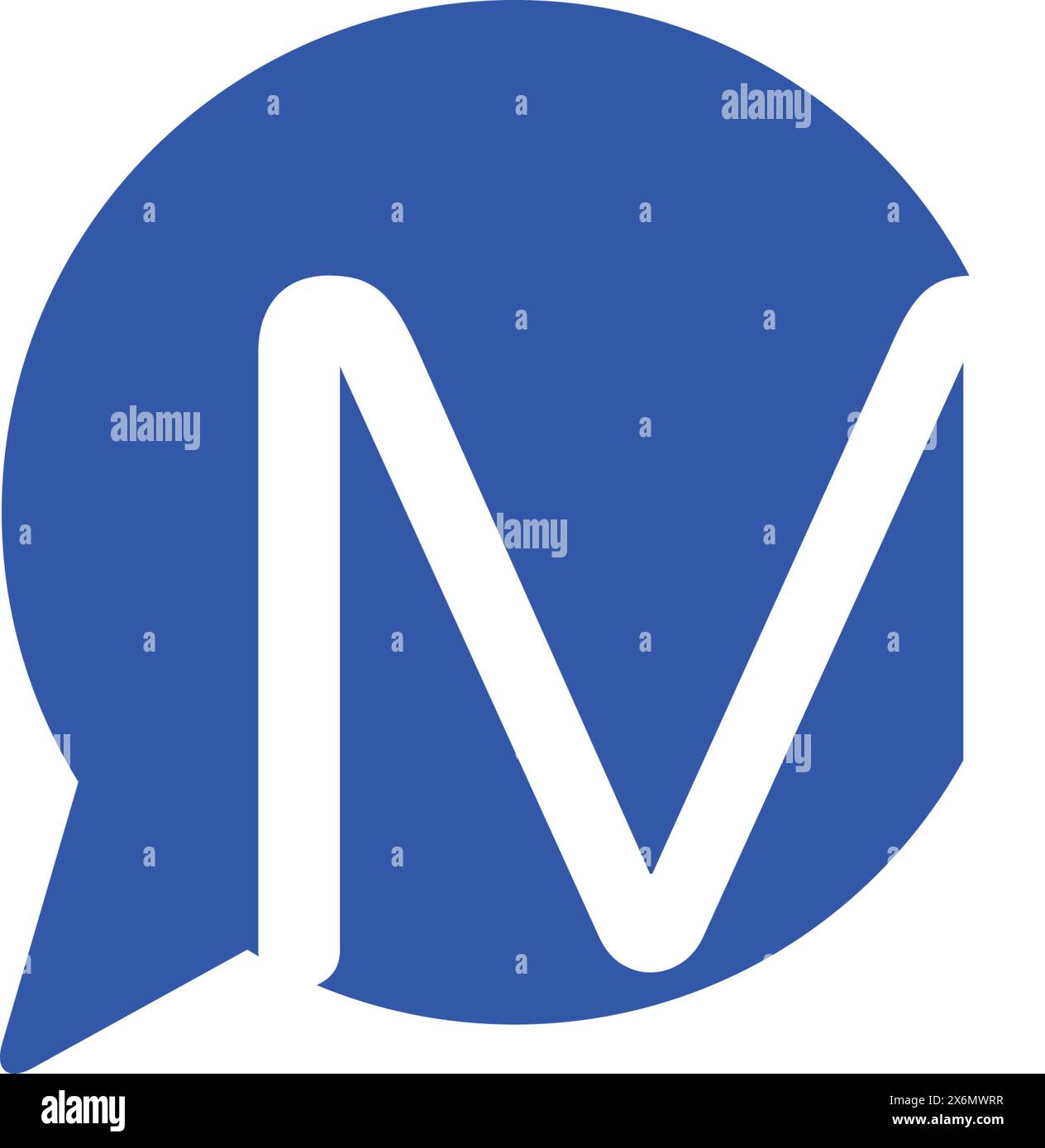 Lettre M avec logo Chat Illustration de Vecteur