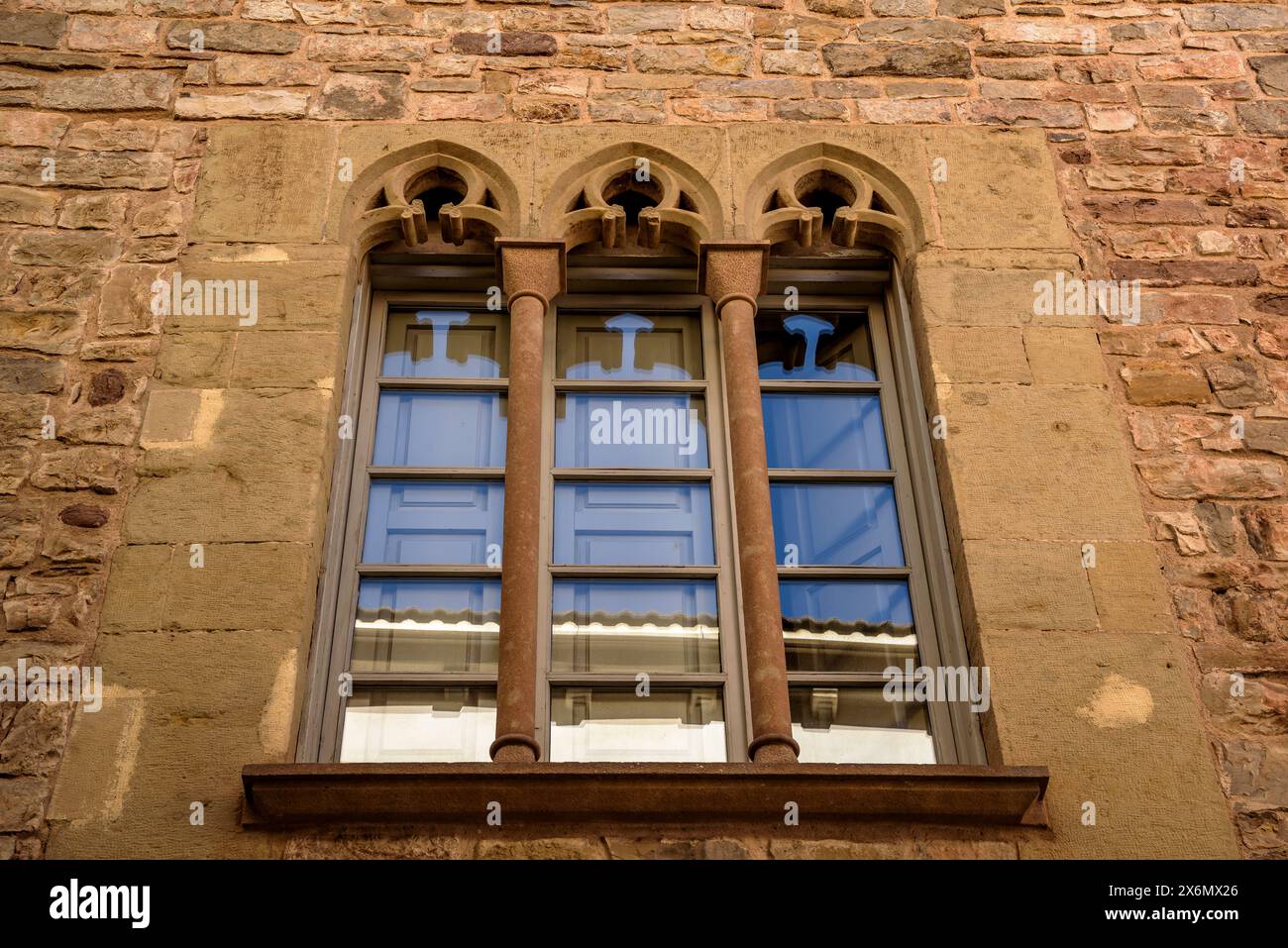 Bâtiment historique du presbytère Santpedor, d'origine médiévale (Bages, Barcelone, ​​Catalonia, Espagne), notamment : Edificio histórico, rectoría Santpedor Banque D'Images