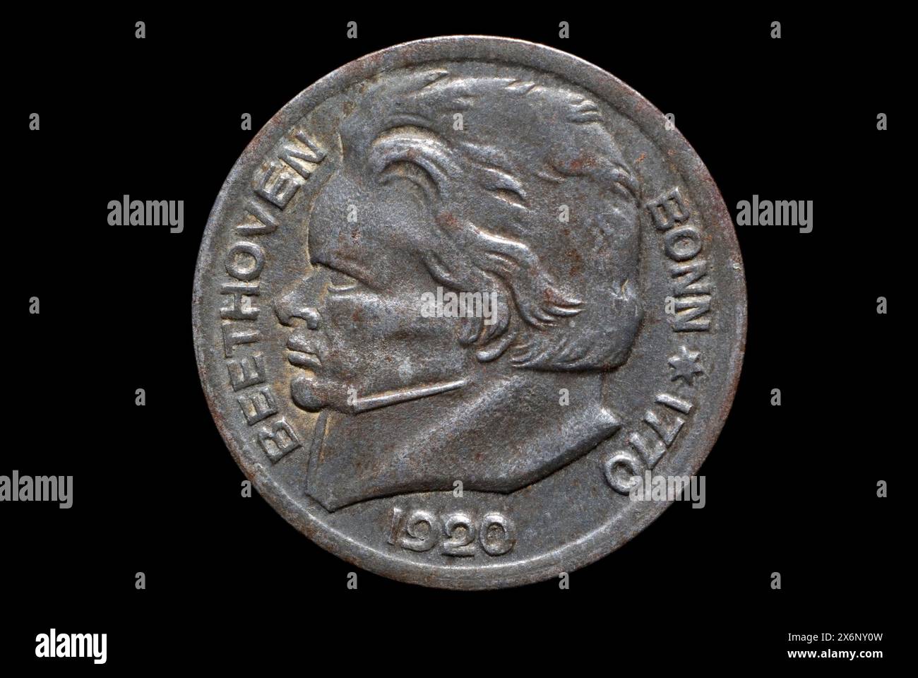 150e anniversaire de Ludwig van Beethoven Notgeld Banque D'Images