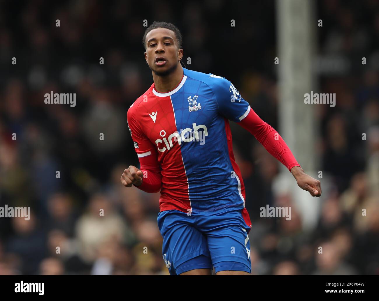 Michael Olise de Crystal Palace. - Fulham v Crystal Palace, premier League, Craven Cottage Stadium, Londres, Royaume-Uni - 27 avril 2024. Usage éditorial uniquement - des restrictions DataCo s'appliquent. Banque D'Images