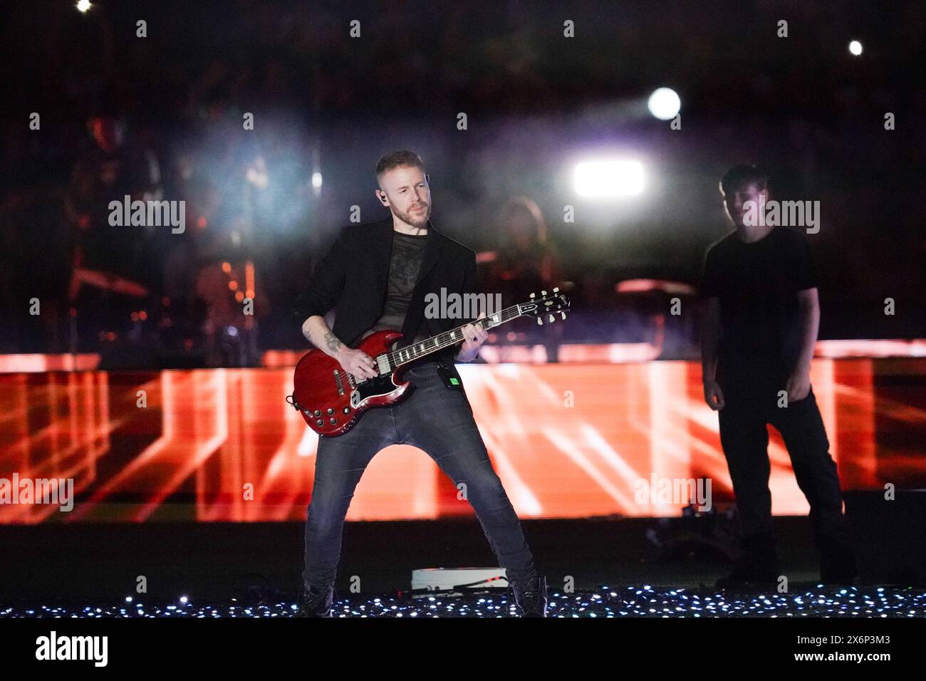 Rome, Italie. 15 mai 2024. Concert de guitare avant la Coupe d'Italie, Coppa Italia, finale de football entre Atalanta BC et Juventus FC le 15 mai 2024 au Stadio Olimpico à Rome, Italie - photo Morgese-Rossini/DPPI crédit : DPPI Media/Alamy Live News Banque D'Images