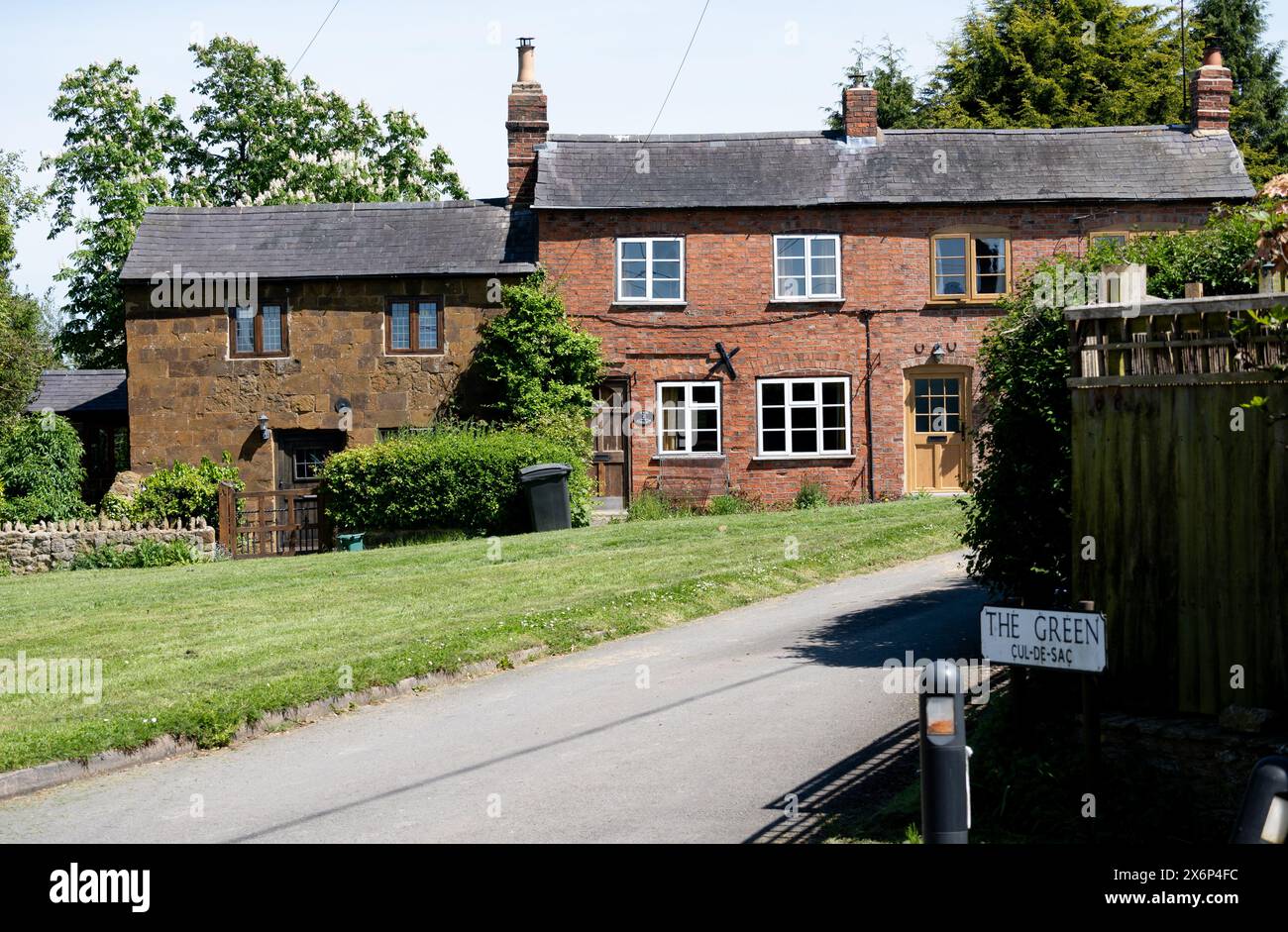 The Green, Northend village, Warwickshire, Angleterre, Royaume-Uni Banque D'Images
