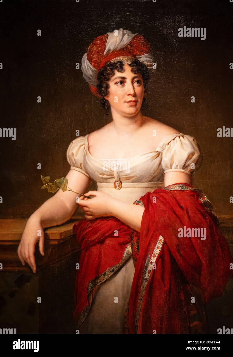 Marie-Éléonore Godefroid, Madame de Staël, 1818-1849, huile sur toile, musée national des Châteaux de Versailles. Banque D'Images