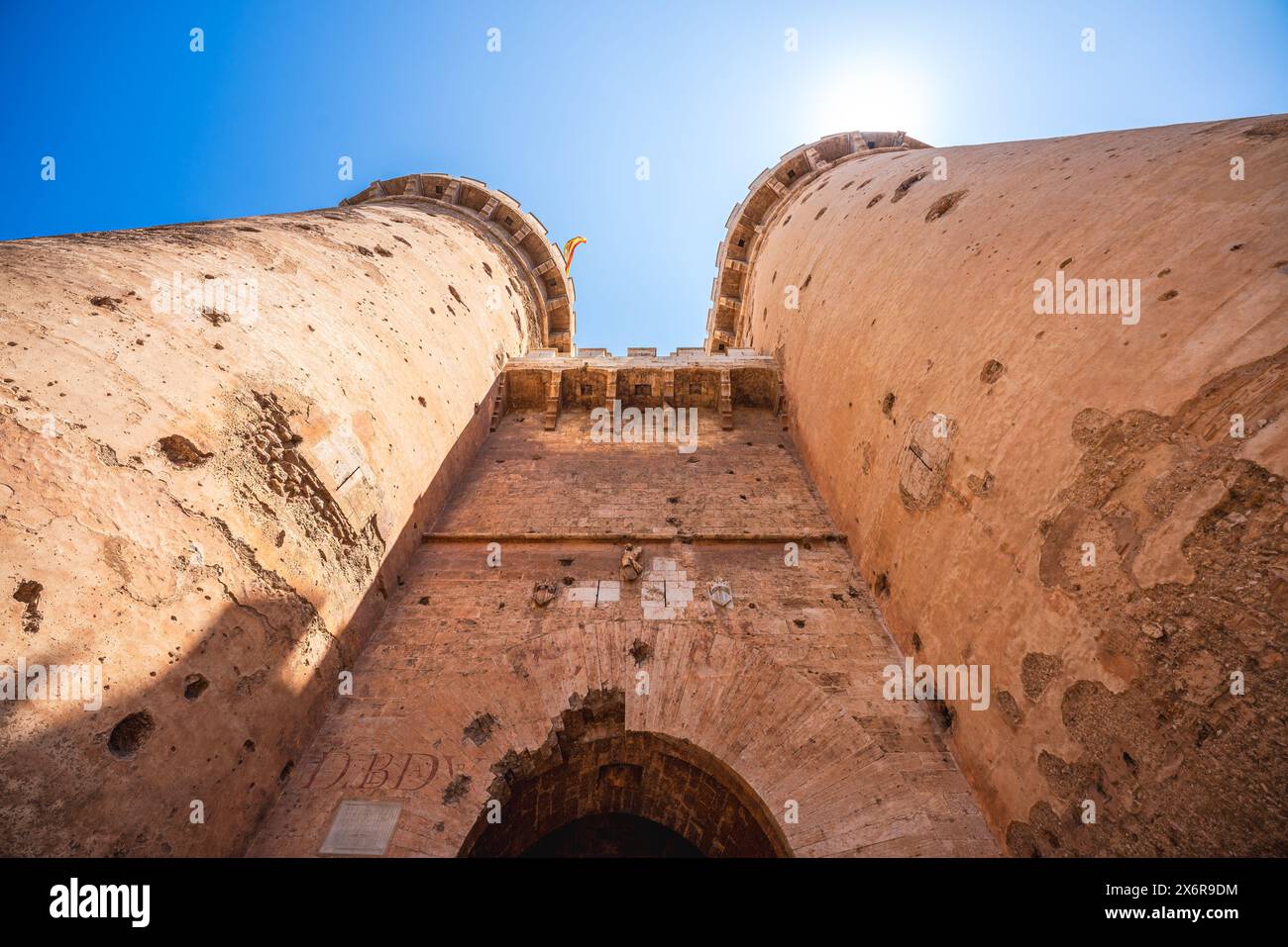 Torres de quart, bâtiment médiéval à Valence, Espagne Banque D'Images