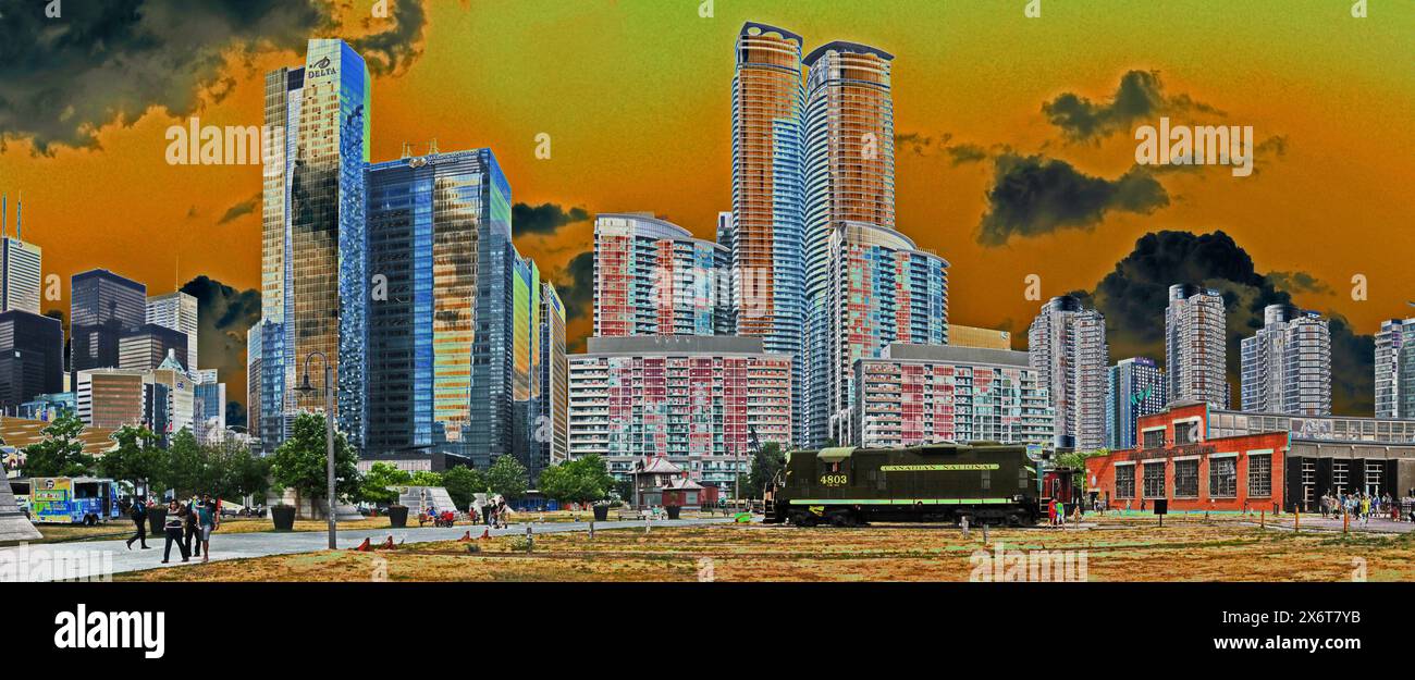 Stranger Than Fiction - vue hors du commun - Toronto Skyline Banque D'Images