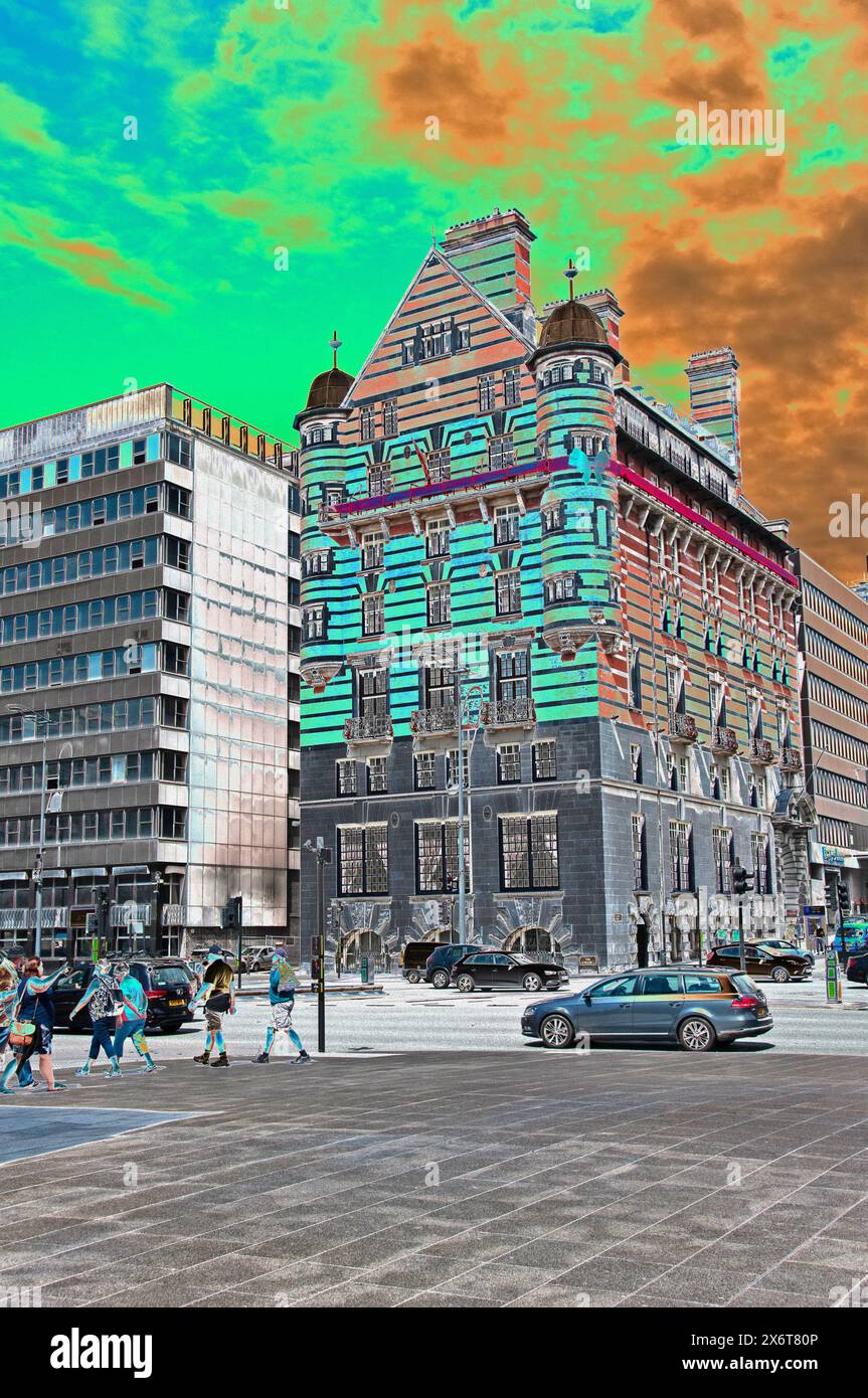 Stranger Than Fiction - vue d'un autre monde - Liverpool Banque D'Images