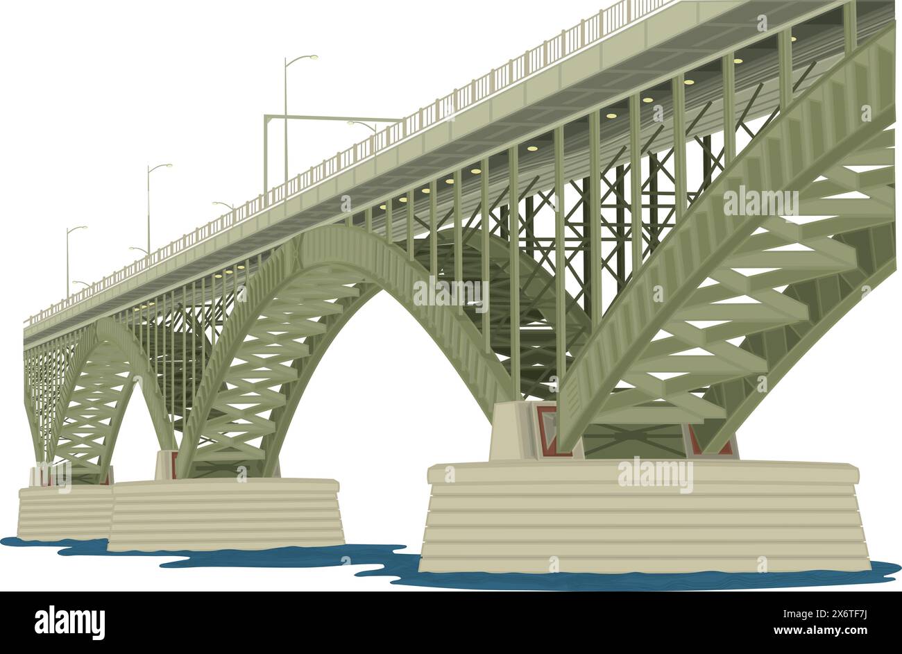 Peace Bridge Buffalo NY Illustration de Vecteur