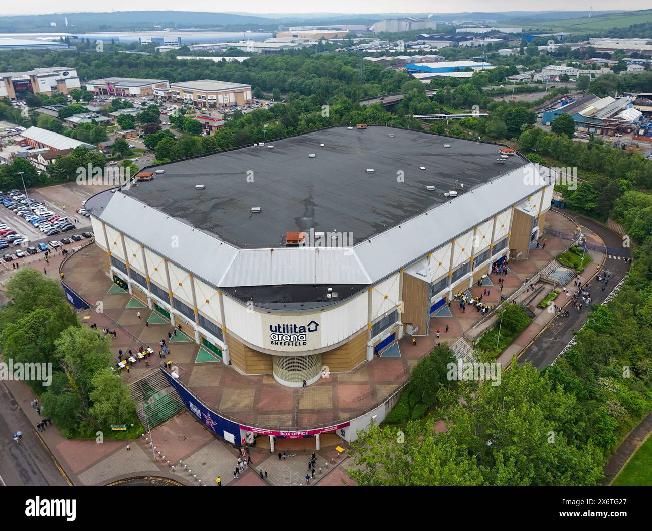 Sheffield, Royaume-Uni. 16 mai 2024. Vue aérienne générale de l'arène lors des fléchettes BetMGM premier League 2024, nuit 16, Sheffield à Utilita Arena, Sheffield, Angleterre, Royaume-Uni le 16 mai 2024 crédit : Every second Media/Alamy Live News Banque D'Images