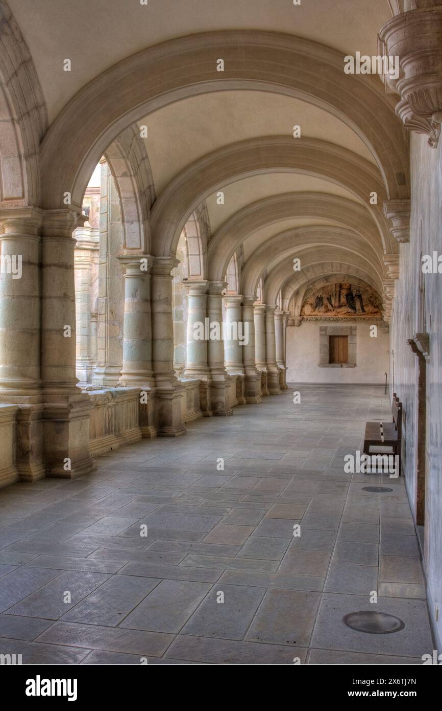 Oaxaca ; Mexique. Couloir passerelle autour de la cour intérieure, ancien monastère de l'église de Santo Domingo, niveau supérieur. Banque D'Images