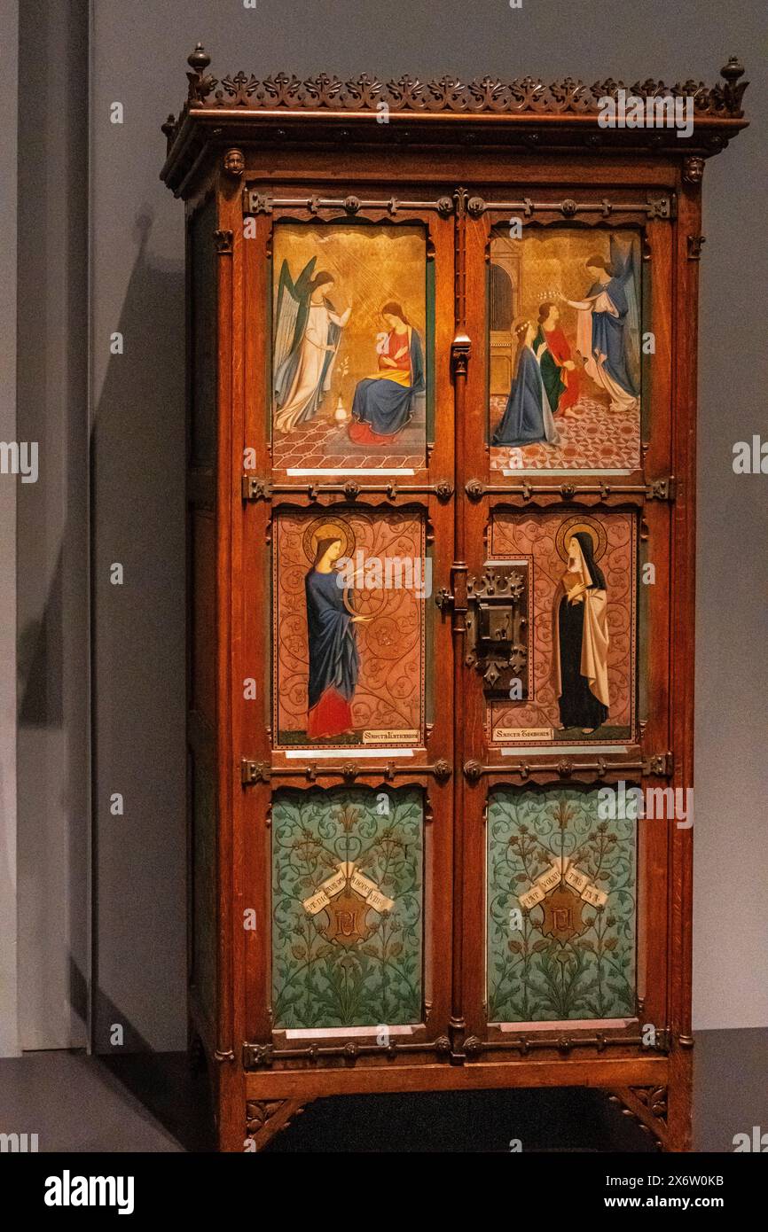 Cabinet de musique avec une relique de Sainte Cecicilia, 19ème siècle, Atelier Cuypers, Amsterdam, pays-Bas. Banque D'Images