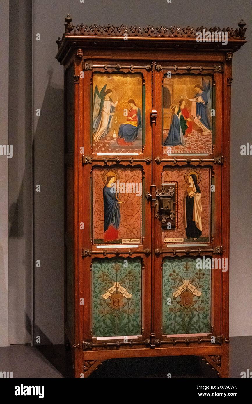 Cabinet de musique avec une relique de Sainte Cecicilia, 19ème siècle, Atelier Cuypers, Amsterdam, pays-Bas. Banque D'Images