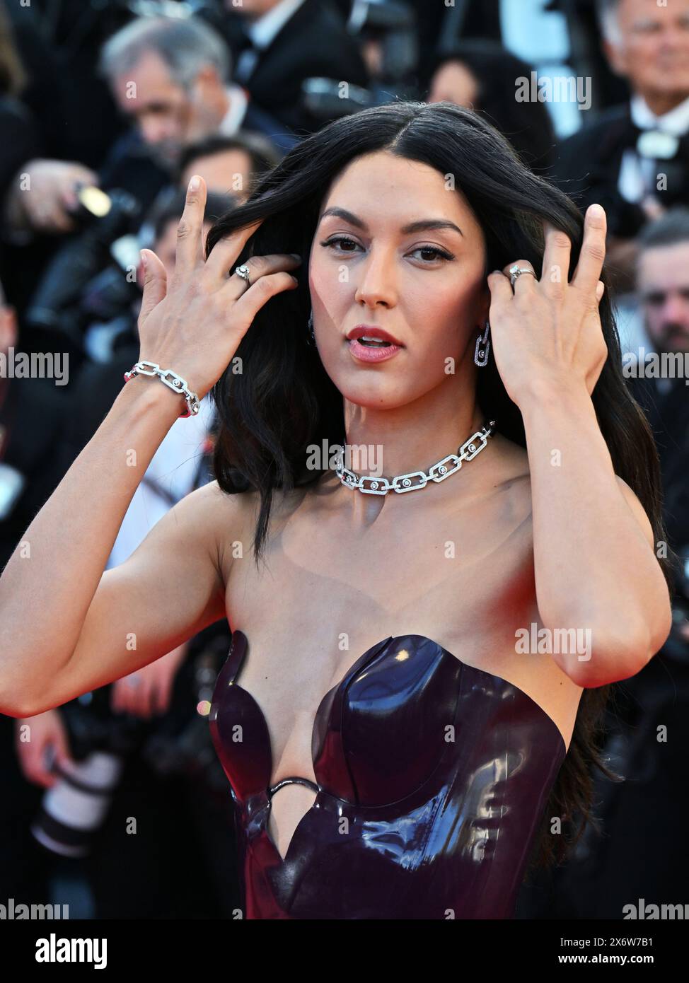 Cannes, France. 16 mai 2024. Cannes, 77ème Festival de Cannes 2024, troisième soirée, tapis rouge du film « Megalopolis ». Sur la photo Rebecca Mir Credit : Independent photo Agency/Alamy Live News Banque D'Images