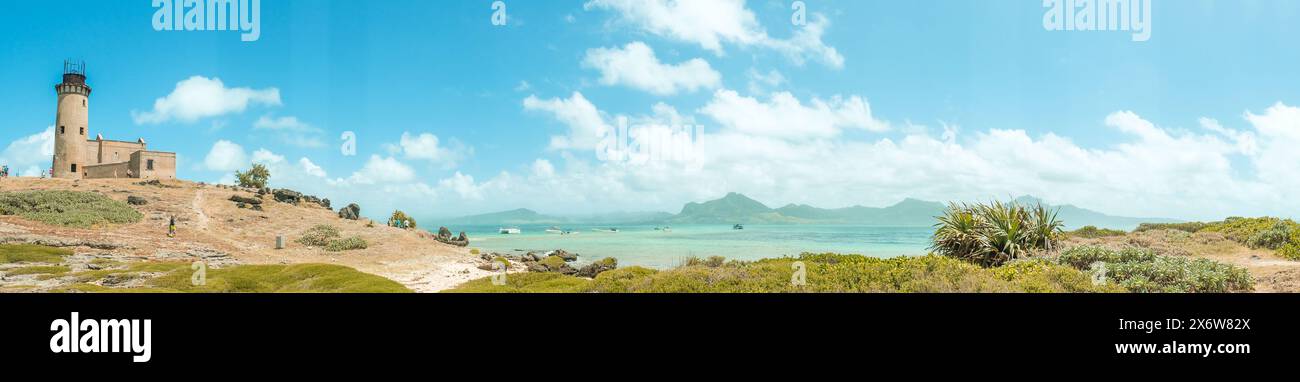 ile au phare ou île phare à Maurice Banque D'Images