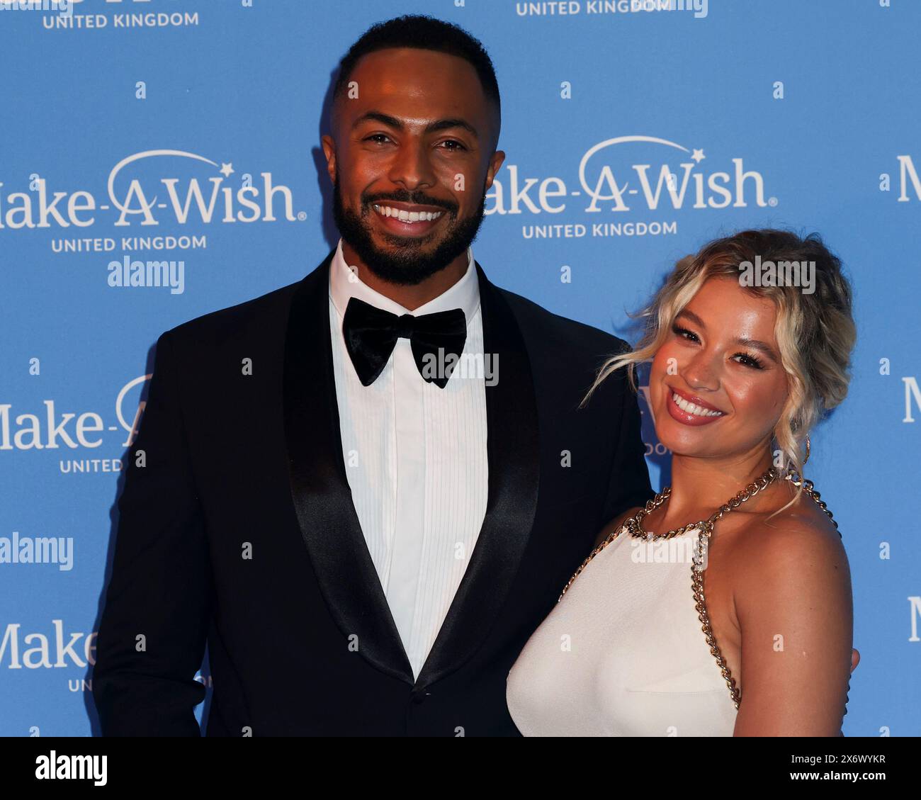 Tyler West et Molly Rainford assistent au Make-A-Wish UK Ball au Savoy à Aldgate, Londres. Banque D'Images