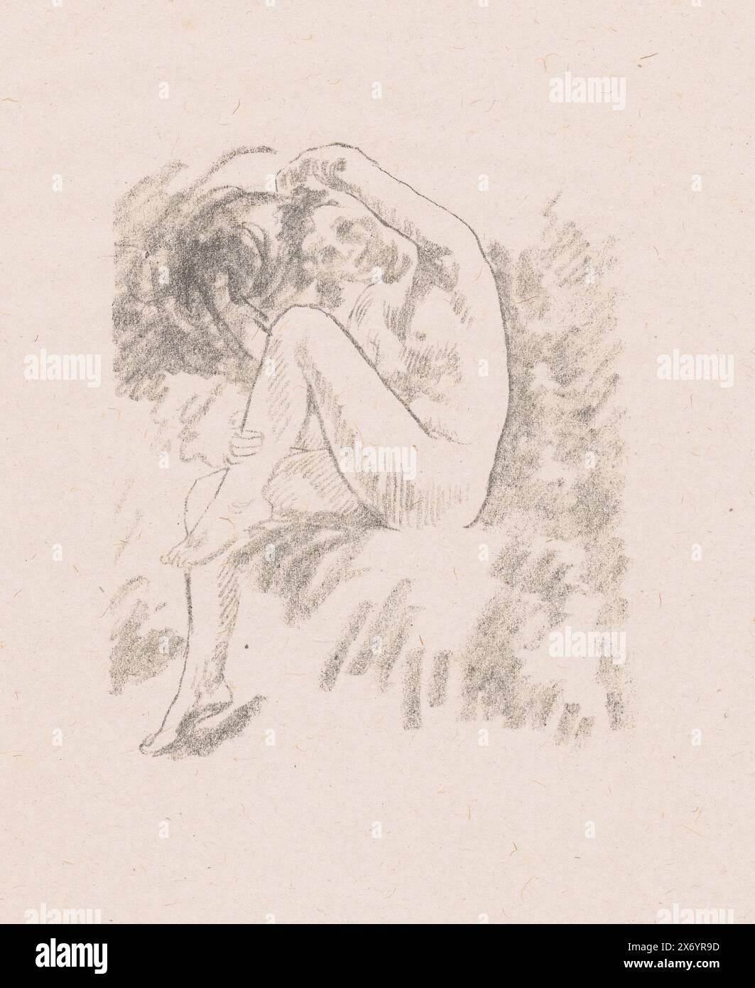 Assis Bacchante, Bacchante, imprimeur, imprimeur : Henri Fantin-Latour, éditeur : librairie centrale des Beaux-Arts, Paris, v. 1906, papier, hauteur, 343 mm × largeur, 231 mm Banque D'Images