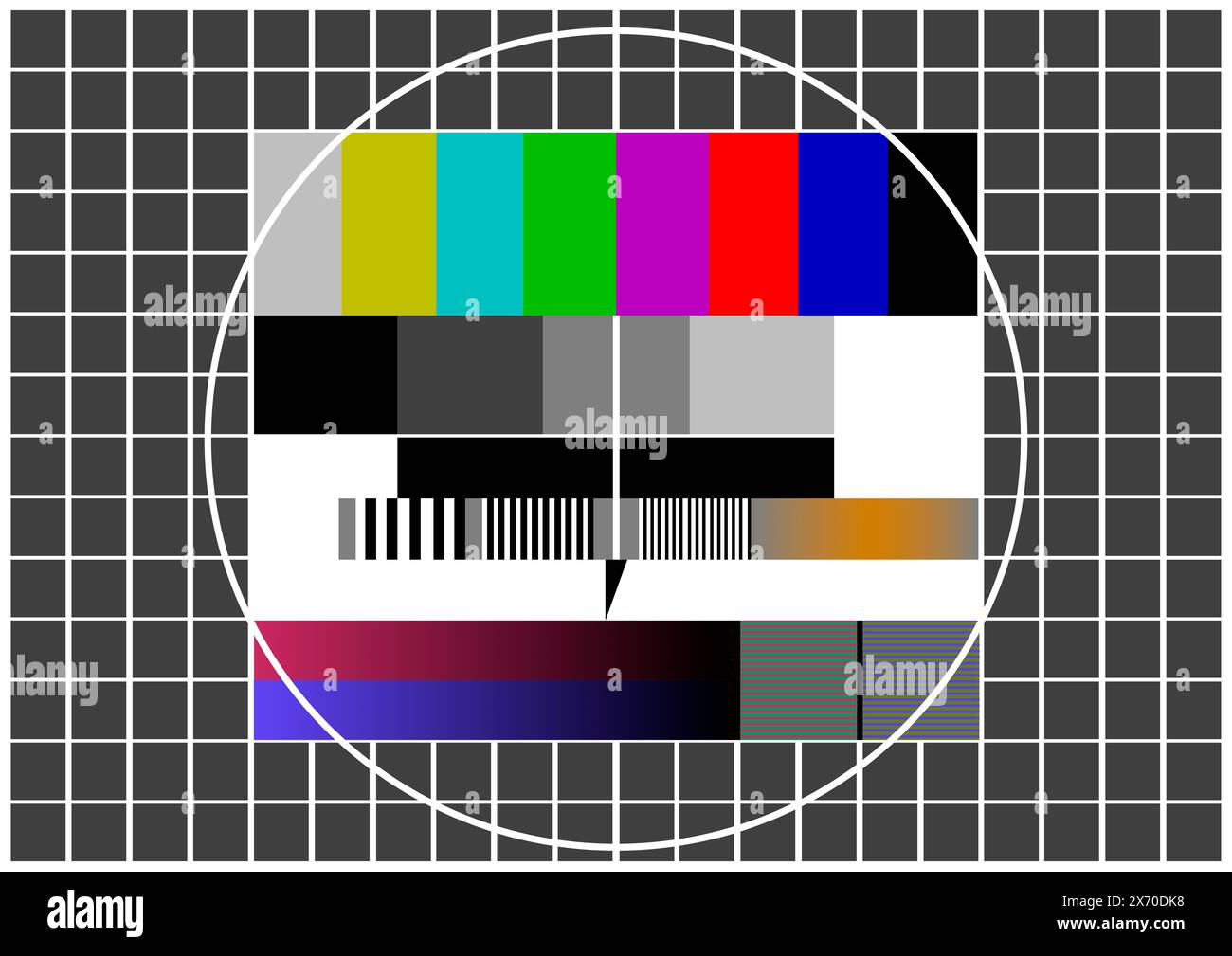 Carte test Telefunken FuBK Banque D'Images