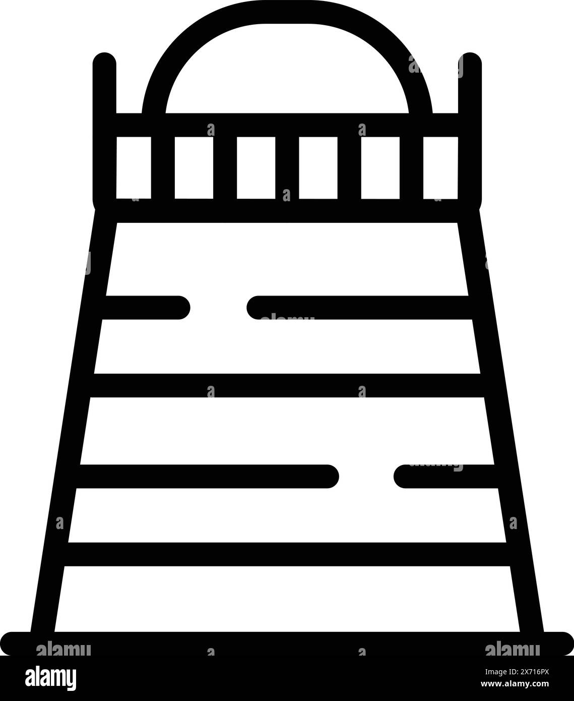Vecteur de contour d'icône de phare d'Islande. Bâtiment côtier. Tour d'observation de la mer Illustration de Vecteur