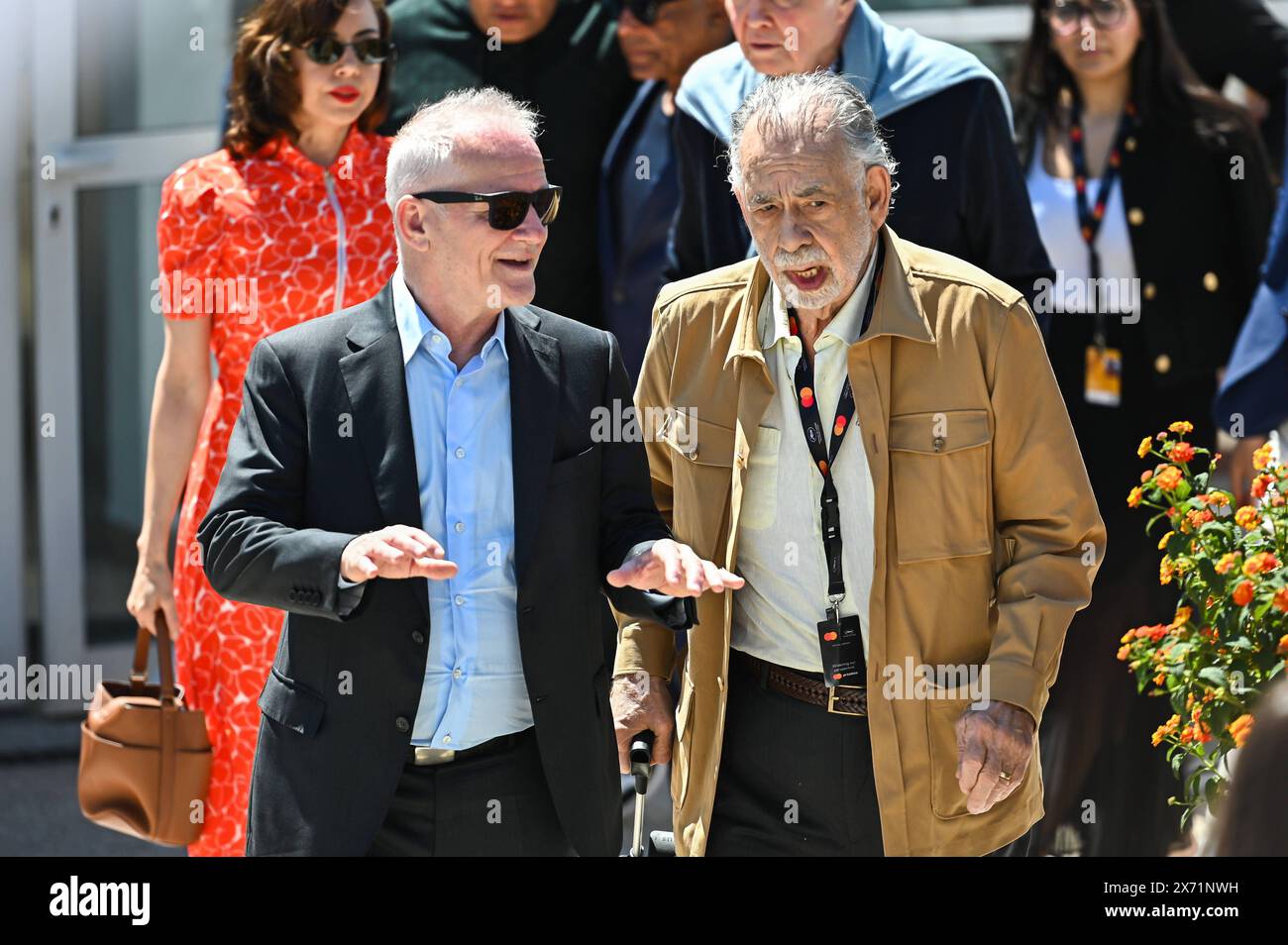 Actualités - Megalopolis Photocall - le 77ème Festival annuel de Cannes Francis Ford Coppola et le délégué général du Festival de Cannes Thierry Fremaux assistent au Megalopolis Photocall au 77ème Festival annuel de Cannes au Palais des Festivals le 17 mai 2024 à Cannes, France. Cannes Palais des Festival France Copyright : xStefanosxKyriazisx/xLiveMediax LPN_1355492 Banque D'Images
