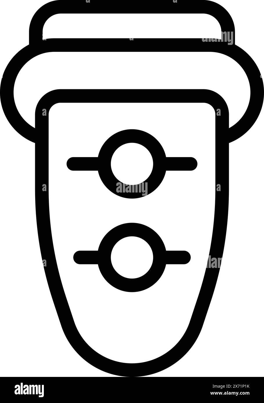 Simple icône de dessin au trait d'un rasoir électrique pour les essentiels de toilettage Illustration de Vecteur