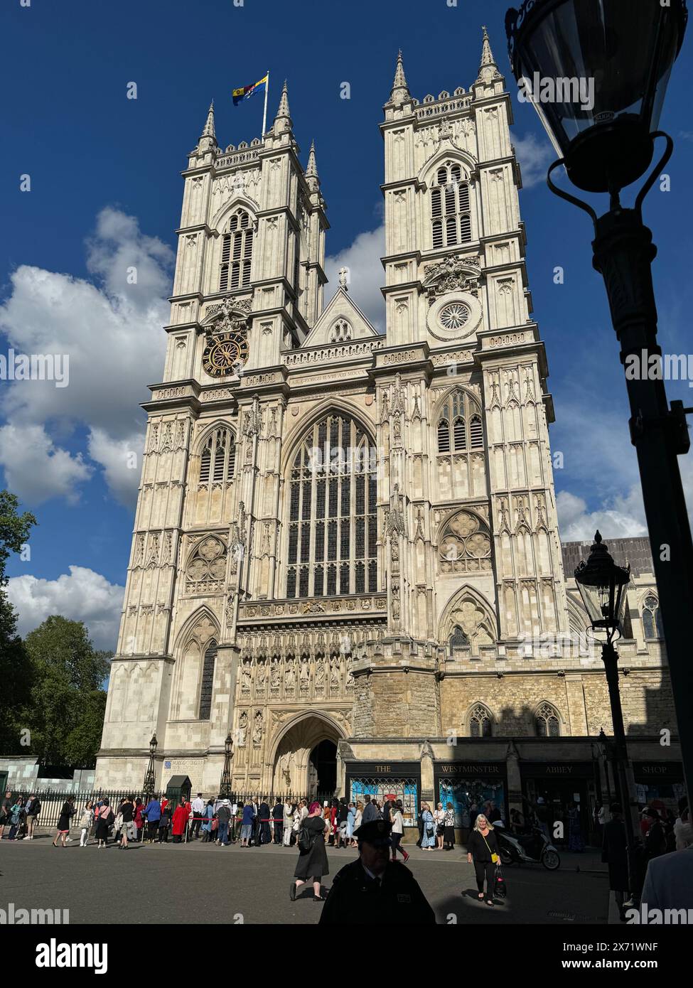 Abbaye de Westminster et Big Ben pendant le service commémoratif Florence Nightingale. Banque D'Images