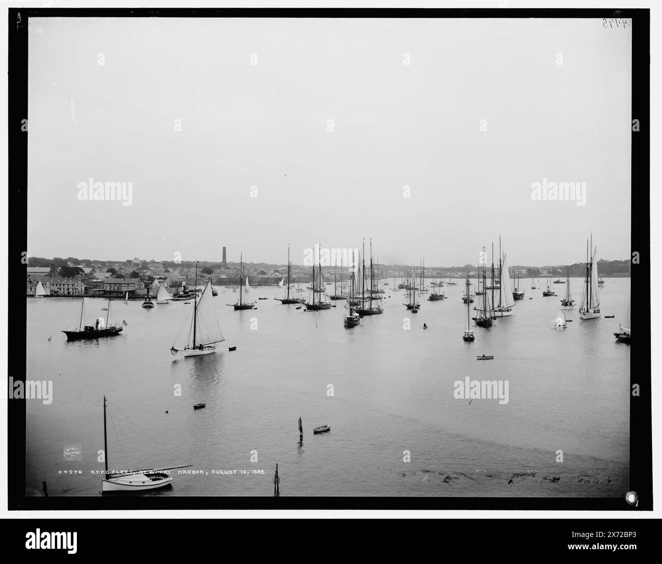 Flotte de N.Y.Y.C., port de Newport, Detroit Publishing Co. no. 04975., Gift ; State Historical Society of Colorado ; 1949, New York Yacht Club. , Yachts. , Harbors. , Yacht clubs. , États-Unis, Rhode Island, Newport. Banque D'Images