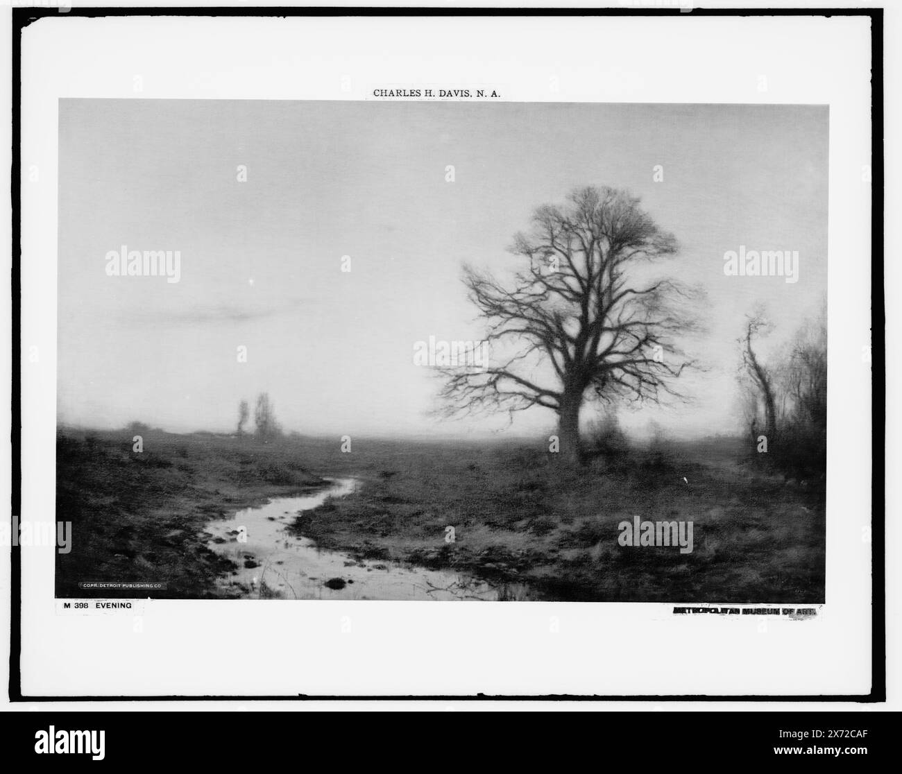 Evening, date basée sur Detroit, Thistle Publications (1912)., photographie de peinture au Metropolitan Museum of Art., 'Print dark enough to show star' sur négatif., Detroit Publishing Co. No. M398., cadeau ; State Historical Society of Colorado ; 1949, nuit. Banque D'Images