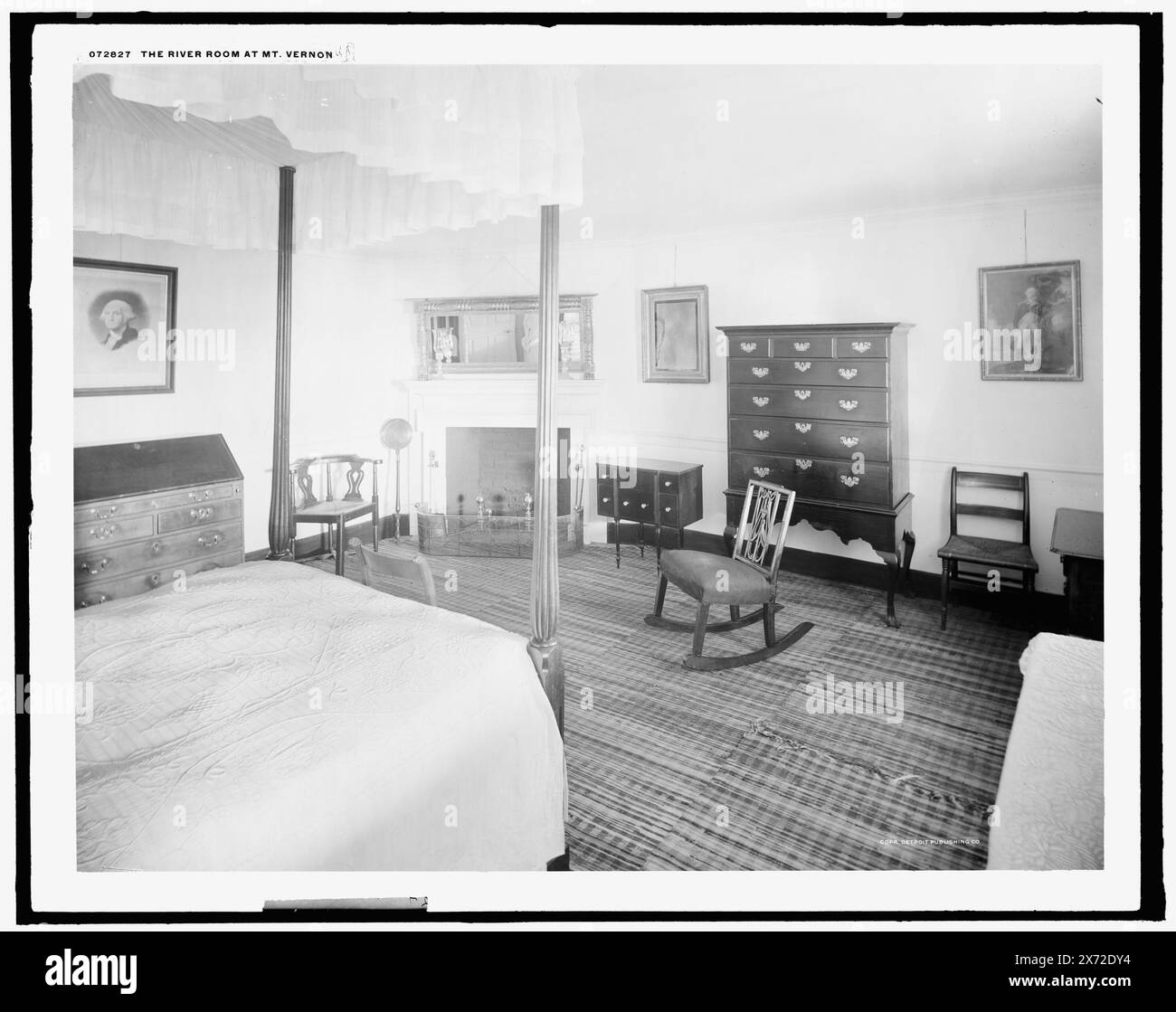 La salle River à Mt. Vernon, 'G 9026' sur négatif., Detroit Publishing Co. No. 072827., Gift ; State Historical Society of Colorado ; 1949, Washington, George,,, 1732-1799, maisons et repaires. , Estates. , Habitations. , Chambres. , États-Unis, Virginie, Mount Vernon (Estate) Banque D'Images