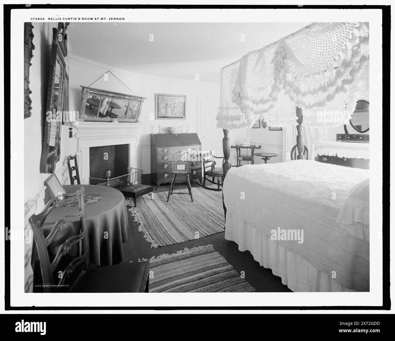 Nellie, c'est-à-dire la chambre de Nelly Custis au Mt. Vernon, Detroit Publishing Co. No. 072826., Gift ; State Historical Society of Colorado ; 1949, Washington, George,,, 1732-1799, maisons et repaires. , Estates. , Habitations. , Chambres. , États-Unis, Virginie, Mount Vernon (Estate) Banque D'Images