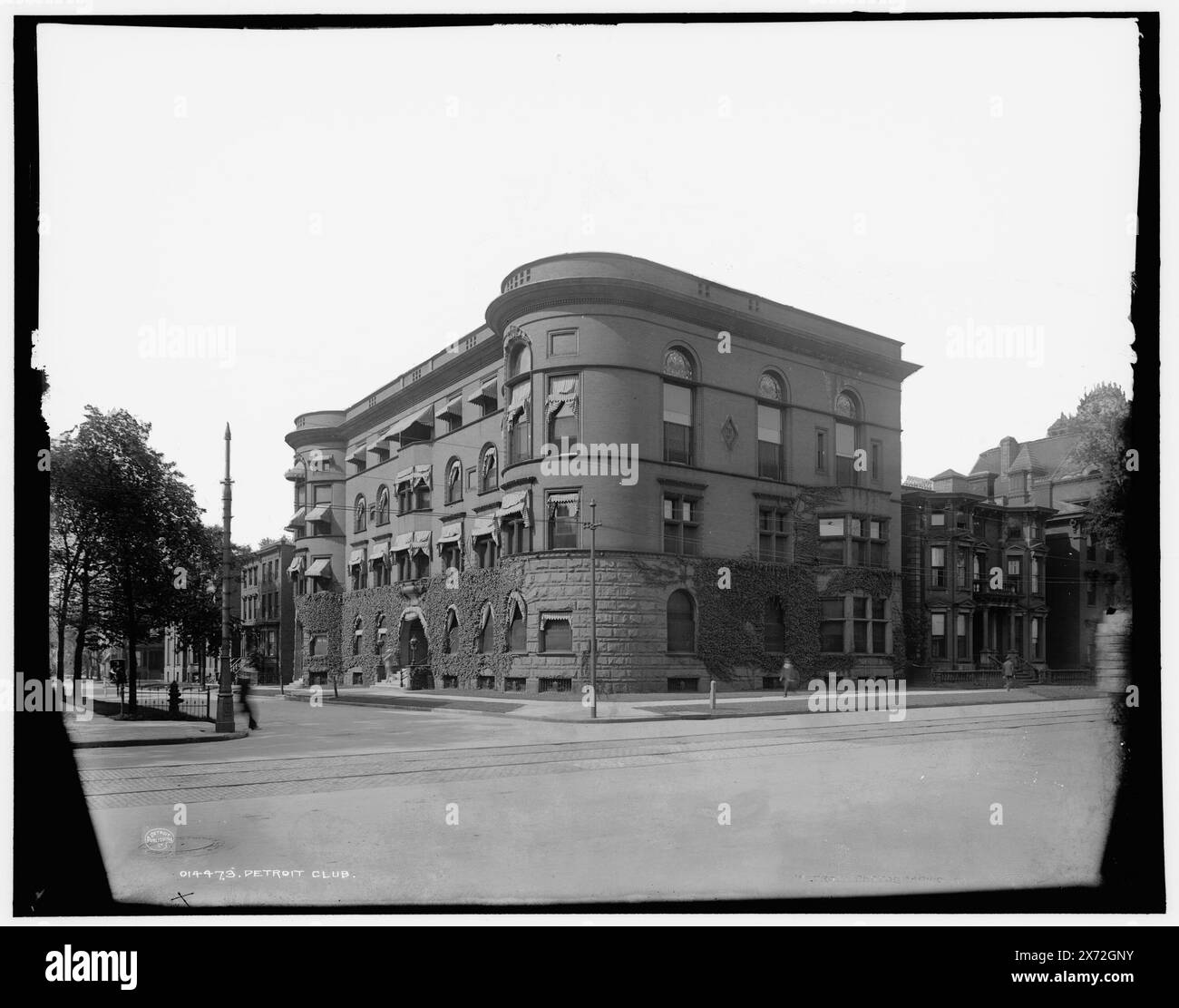 Detroit Club, Detroit Publishing Co. No. 014473., Gift ; State Historical Society of Colorado ; 1949, Detroit Club. , Clubhouses. , États-Unis, Michigan, Detroit. Banque D'Images