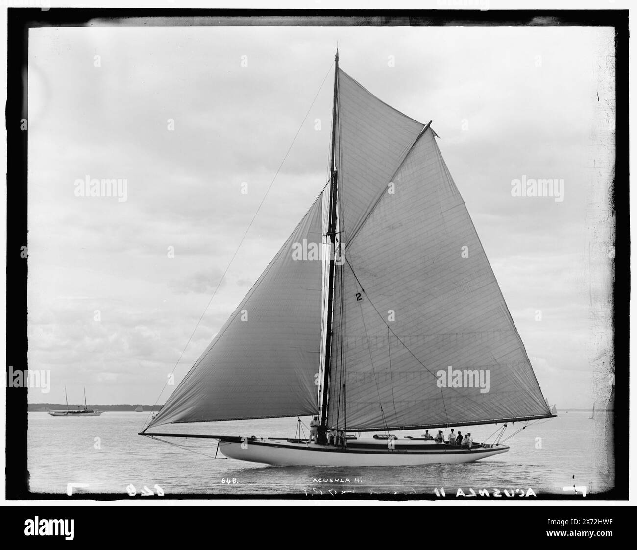Acushla II, attribution basée sur le style du titre et la numérotation., 'Larchmont, June 17, 1899' et '648' sur négatif., probablement Larchmont Yacht Club., No Detroit Publishing Co., Gift ; State Historical Society of Colorado ; 1949, Acushla II (Yacht) , Yachts. Banque D'Images