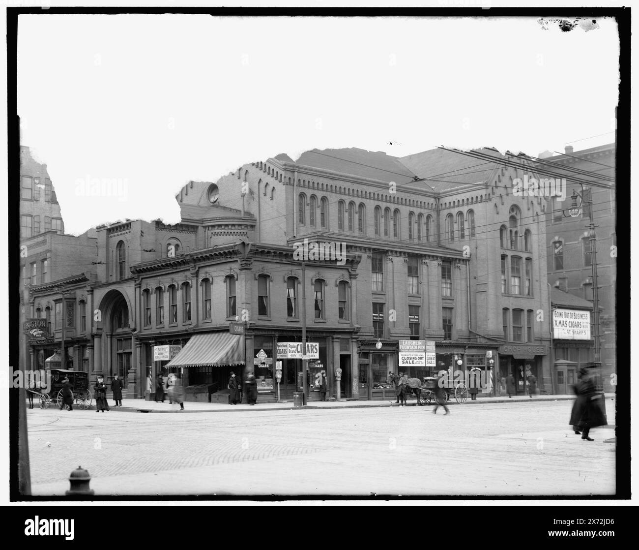 Walker Block, Detroit, Mich., titre tiré de la veste., probablement propriété de Hiram Walker & sons., 'G 5689' sur négatif., Detroit Publishing Co. No. 036899., Gift ; State Historical Society of Colorado ; 1949, commercial Facilities. , États-Unis, Michigan, Detroit. Banque D'Images