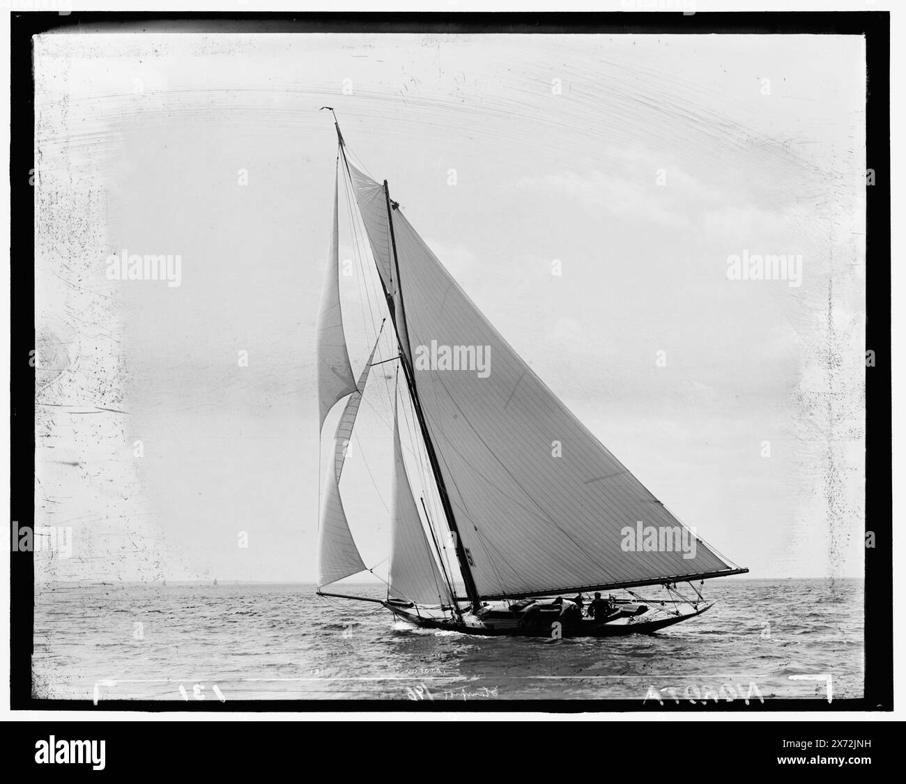 Norota, Stamford, attribution basée sur le style du titre et la numérotation., '131' sur négatif., probablement Stamford Yacht Club in West Stamford, Ct., No Detroit Publishing Co., Gift ; State Historical Society of Colorado ; 1949, Norota (Yacht) , Yachts. Banque D'Images
