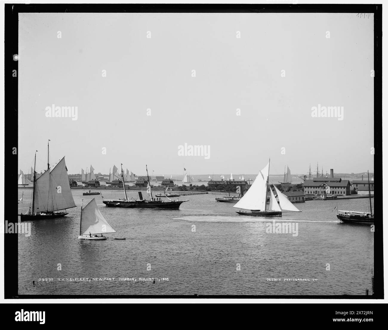Flotte de N.Y.Y.C., port de Newport, Detroit Publishing Co. no. 04990., Gift ; State Historical Society of Colorado ; 1949, New York Yacht Club. , Yachts. , Yacht clubs. , Harbors. , États-Unis, Rhode Island, Newport. Banque D'Images