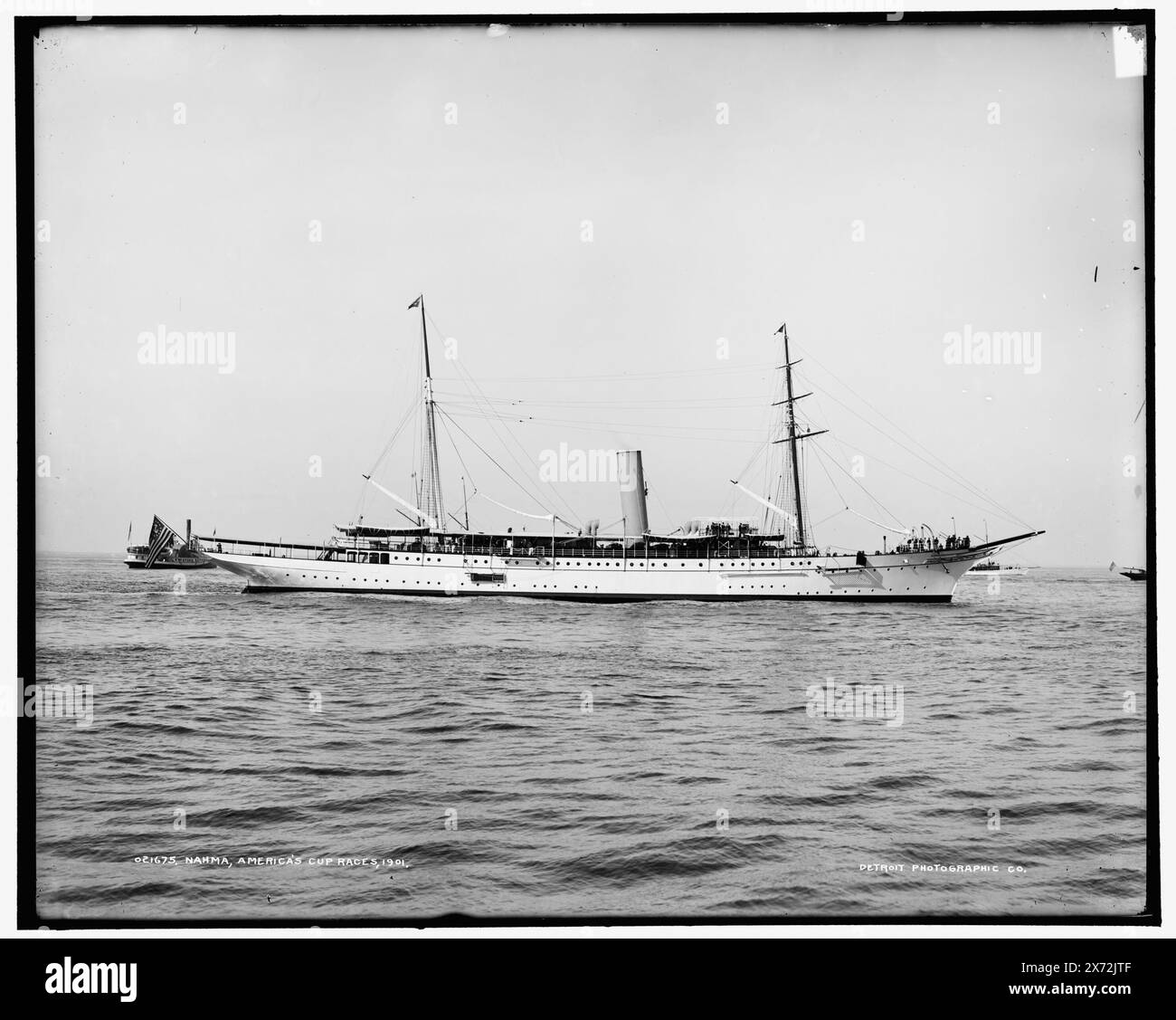 Nahma, America's Cup races, '512' sur négatif., Detroit Publishing Co. No. 021675., cadeau ; State Historical Society of Colorado ; 1949, Nahma (yacht à vapeur), yachts à vapeur. , Régates. , Courses de la Coupe de l'America. Banque D'Images