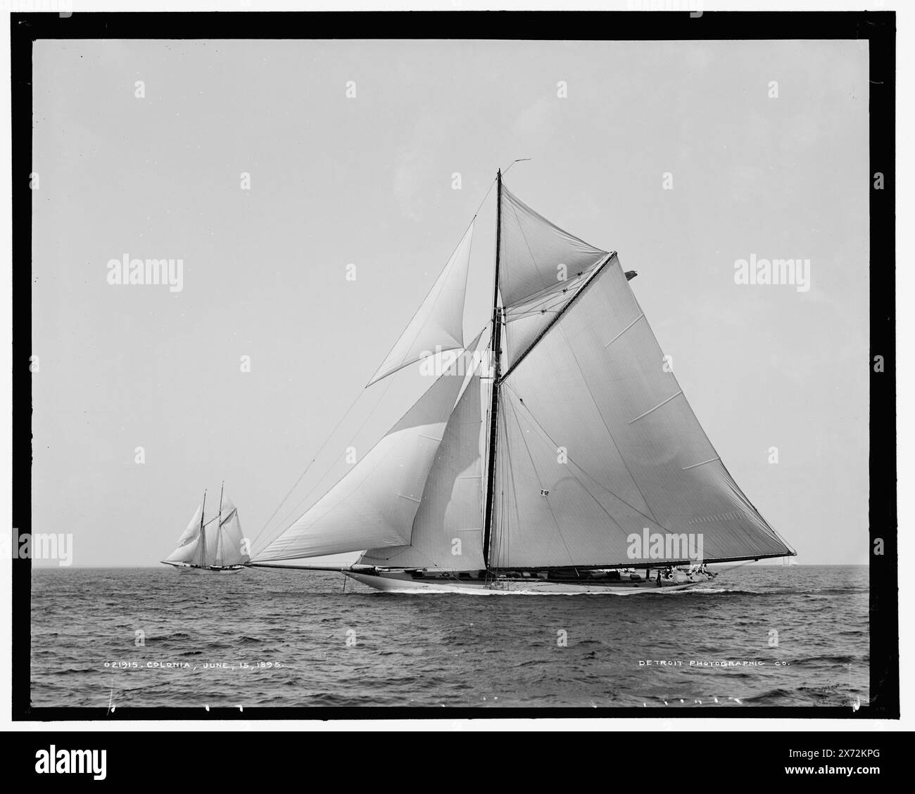 Colonia, attribution basée sur le style du titre et de la numérotation., peut-être le yacht de goélette Colonia., '41' sur négatif., Detroit Publishing Co. No. 021915., Gift ; State Historical Society of Colorado ; 1949, Colonia (Yacht), Yachts. Banque D'Images
