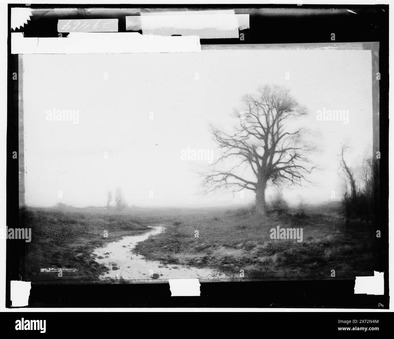 Soirée, image vidéocassette latéralement inversée., photographie d'une peinture., Detroit Publishing Co. No. 029464., cadeau ; State Historical Society of Colorado ; 1949, nuit. Banque D'Images