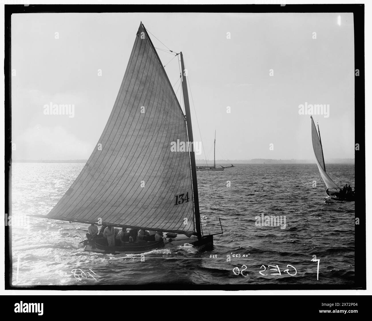 GES So, attribution basée sur le style du titre et de la numérotation., '468' sur négatif., No Detroit Publishing Co. No., Gift ; State Historical Society of Colorado ; 1949, GES So (Yacht) , Yachts. Banque D'Images