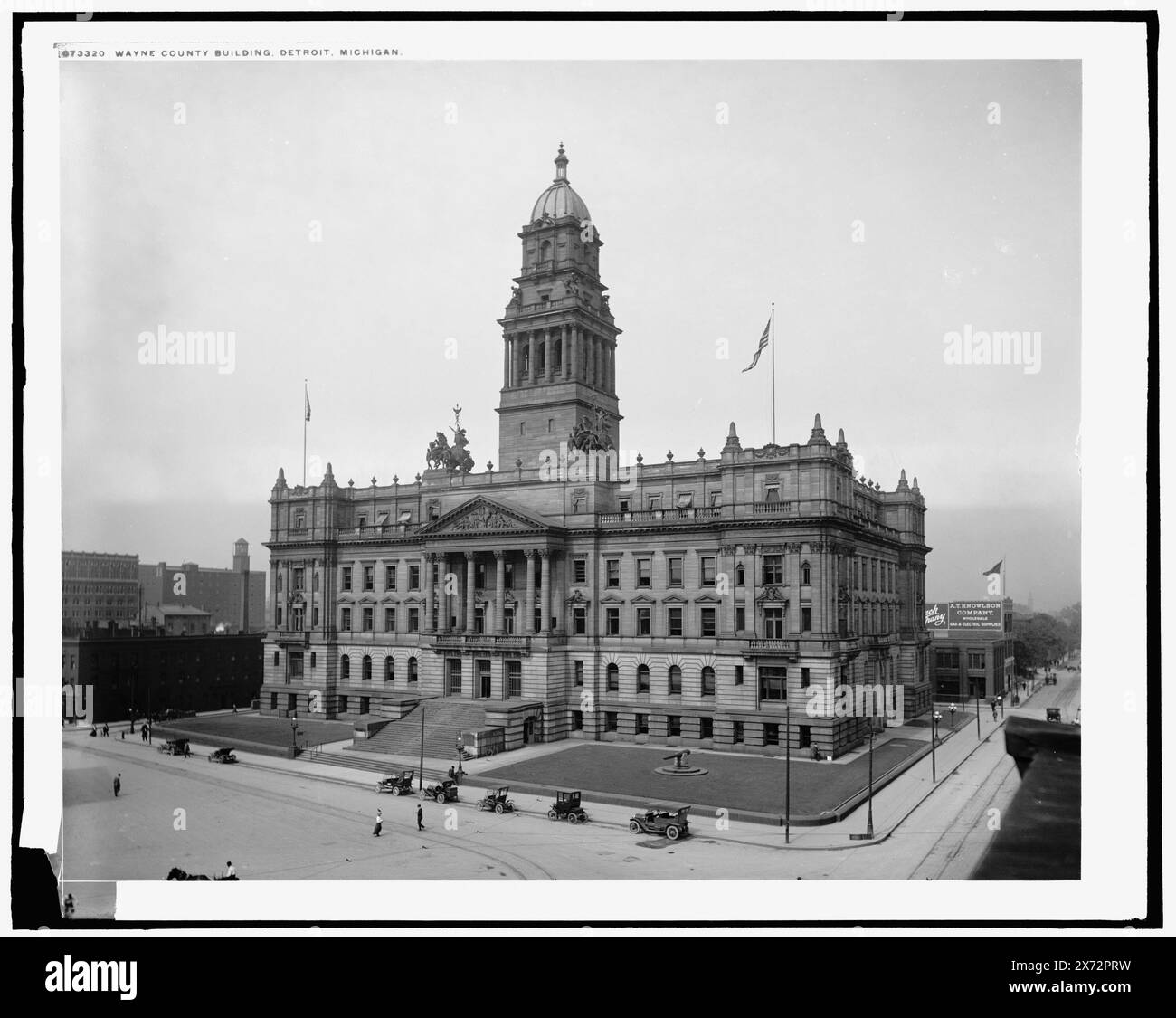 Wayne County Building, Detroit, Michigan, Detroit Publishing Co. 073320., Gift ; State Historical Society of Colorado ; 1949, Government Facilities. , États-Unis, Michigan, Detroit. Banque D'Images