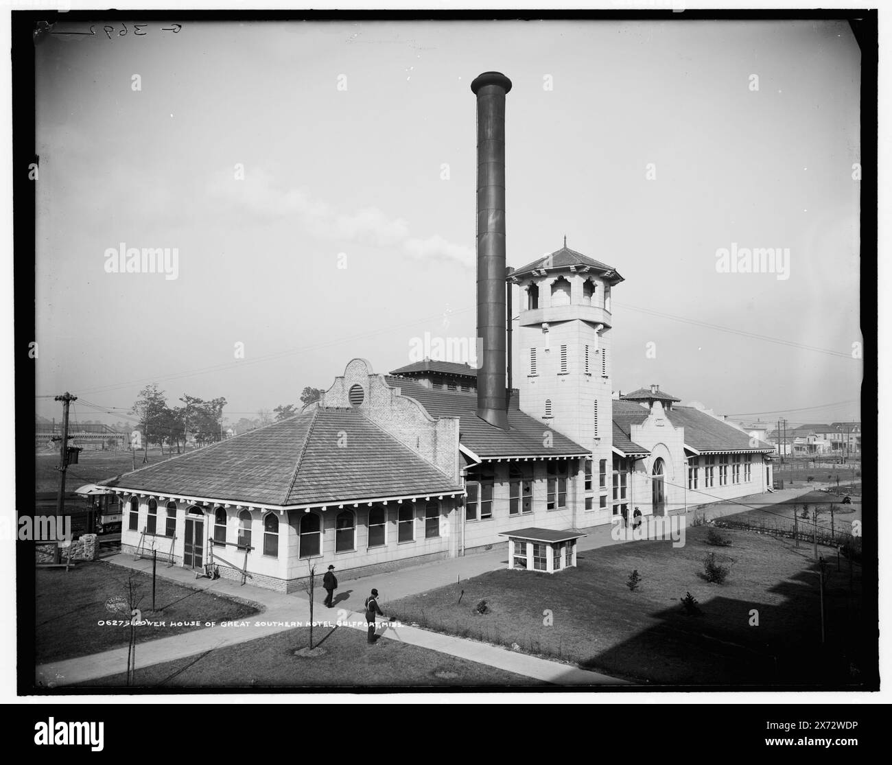 Power House of Great Southern Hotel, Gulfport, Miss., 'G 3692' sur négatif., Detroit Publishing Co. No. 062751., Gift ; State Historical Society of Colorado ; 1949, Great Southern Hotel (Gulfport, Miss.), Power plants. , Hôtels. , États-Unis, Mississippi, Gulfport. Banque D'Images