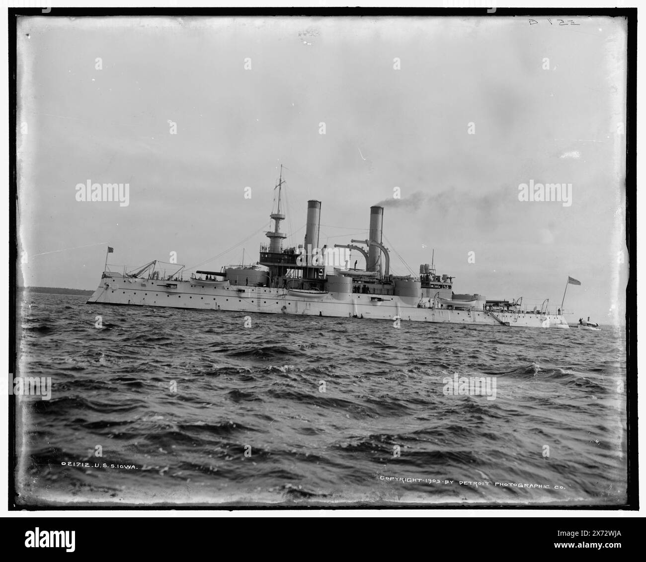 U.S.S. Iowa, '551 G' sur négatif., Detroit Publishing Co. No. 021712., Gift ; State Historical Society of Colorado ; 1949, Iowa (Battleship) , Battleships, American. Banque D'Images