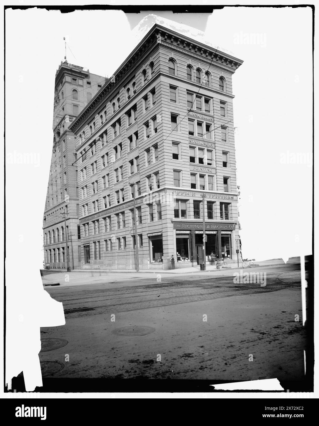 Richmond & Backus Co. immeuble de bureaux, Detroit, Mich., titre de veste., Detroit Publishing Co. No. 042088., Gift ; State Historical Society of Colorado ; 1949, commercial Facilities. , Papeterie. , États-Unis, Michigan, Detroit. Banque D'Images