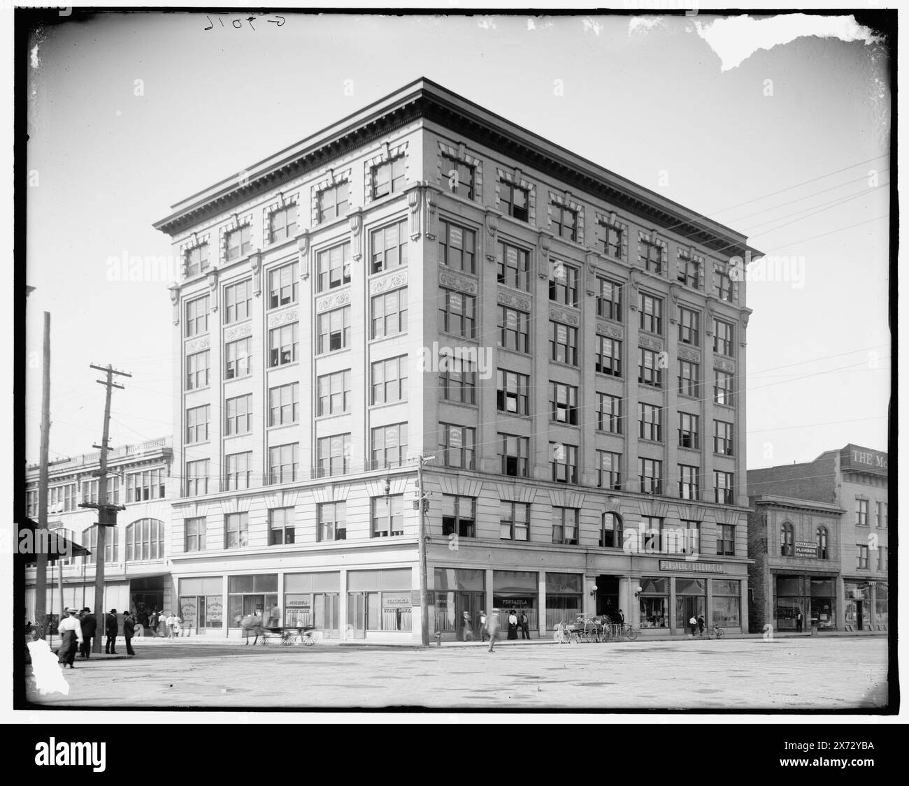 Blount Building, Pensacola, Fla., titre tiré de la veste., 'G 7016' sur négatif., Detroit Publishing Co. No. 039604., Gift ; State Historical Society of Colorado ; 1949, commercial Facilities. , États-Unis, Floride, Pensacola. Banque D'Images
