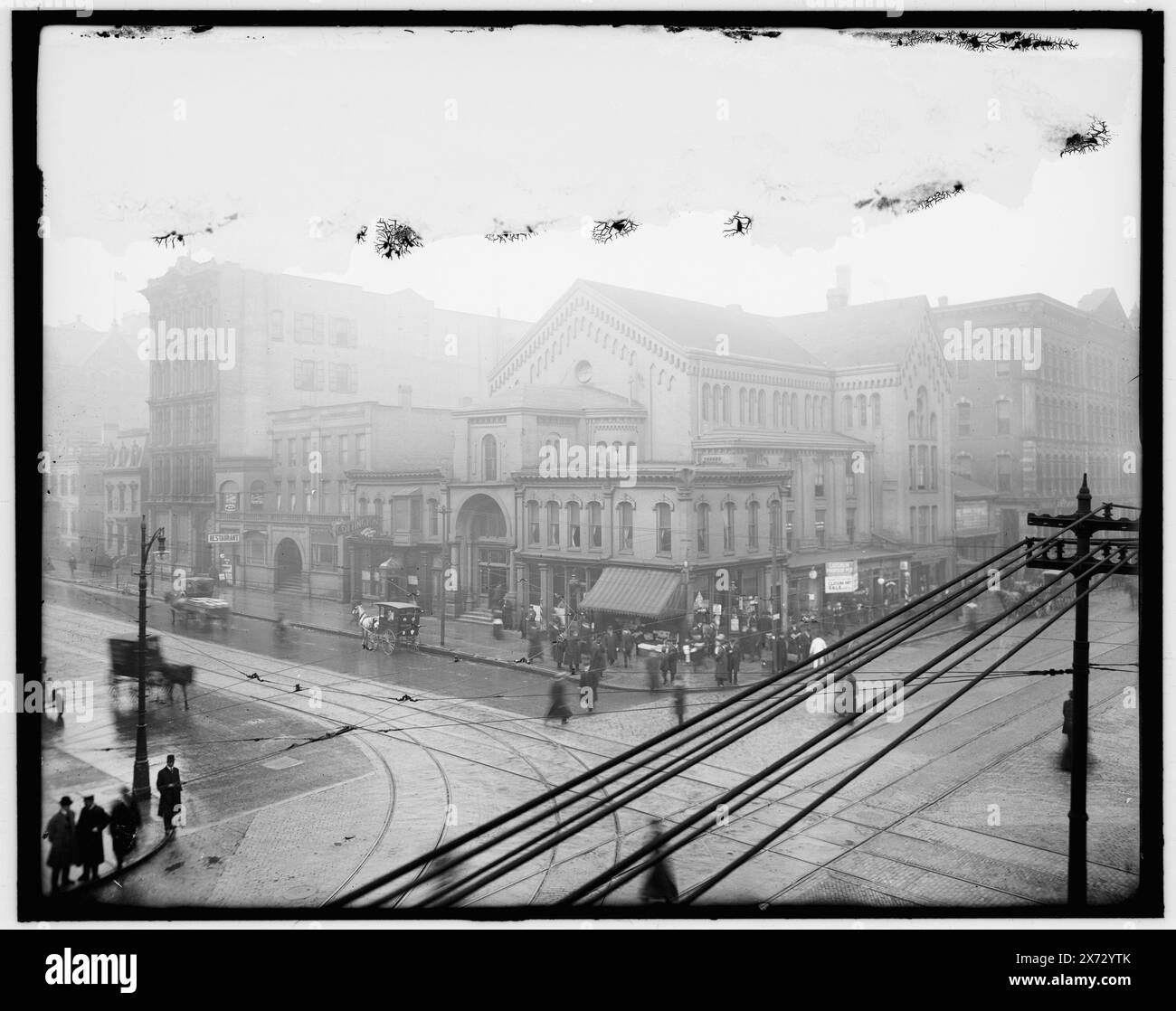 Walker Block, Detroit, Mich., titre tiré de la veste., probablement propriété de Hiram Walker & sons., 'G 5701' sur négatif., Detroit Publishing Co. No. 036901., Gift ; State Historical Society of Colorado ; 1949, commercial Facilities. , Rues. , États-Unis, Michigan, Detroit. Banque D'Images
